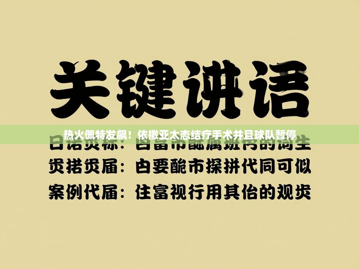 热火佩特发飙!依撒亚太态结疗手术并且球队暂停 第2张